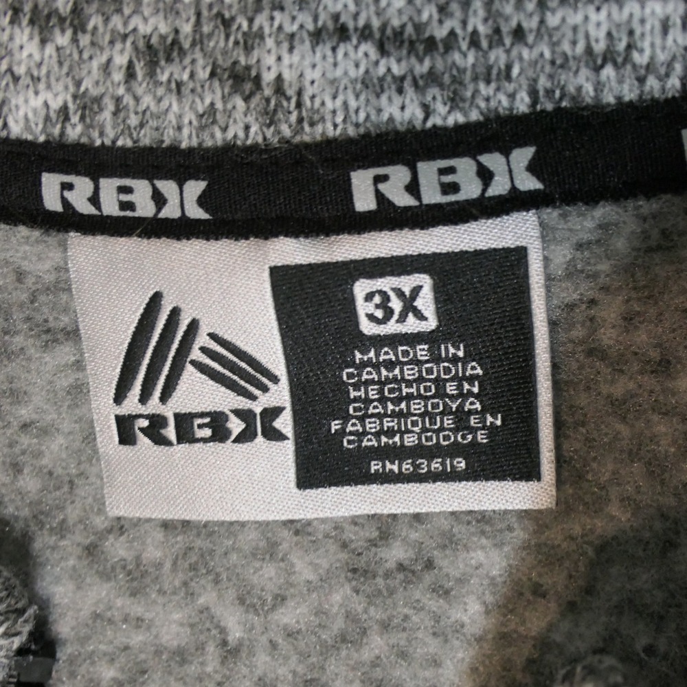 RBX Womens Fleece Jacket 3X Grey Marled Sporty Casual Understated Neutral Simple - Picture 3 of 7